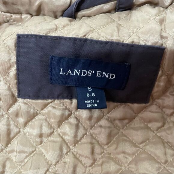 Lands’ End Womens Hooded Canvas Barn Chore Coat Parka Jacket Size Small - Picture 9 of 12